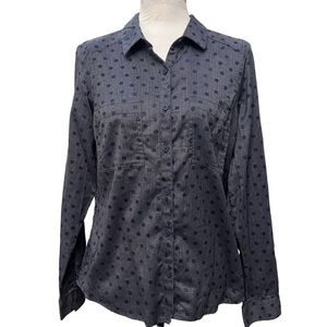 Columbia‎ Flannel Out And About Button Down Polka Dot Twill Long Sleeve
